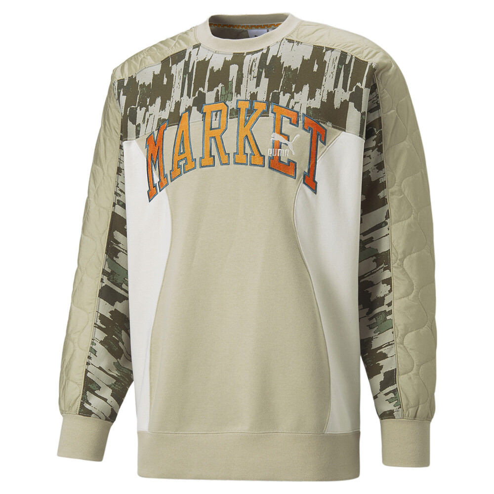 Puma Market X Relaxed Crew Neck Sweatshirt Mens Beige  53608664
