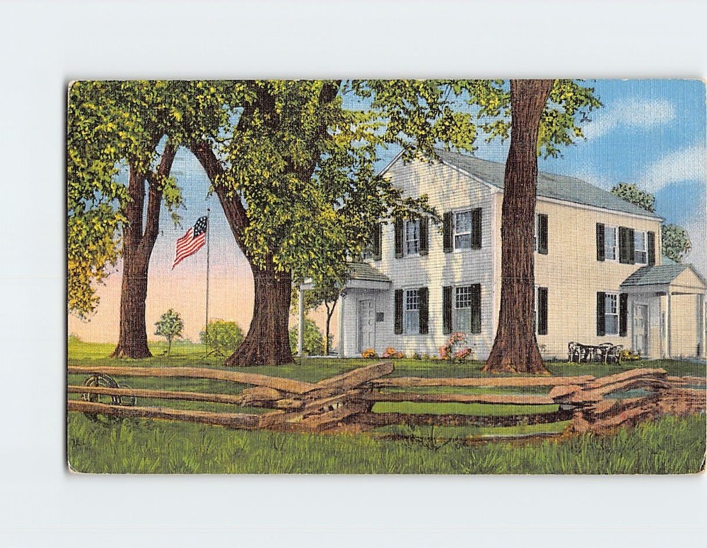 Postcard Old Indian Agency House Fort Winnebago Portage Wisconsin USA