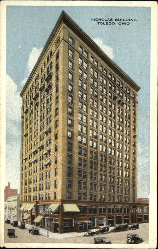 Nicholas Building Toledo Ohio OH alternate view mailed 1916 ~ vintage postcard