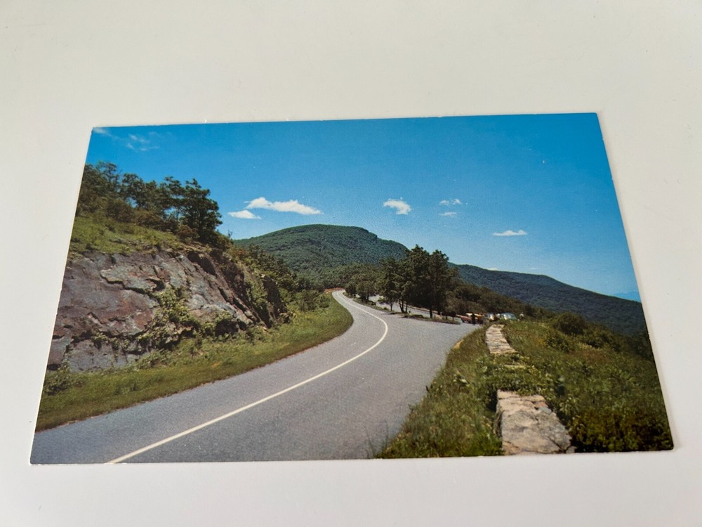 Scene of Drive with Stony Man Mountain Profile Shenandoah National Park Virginia