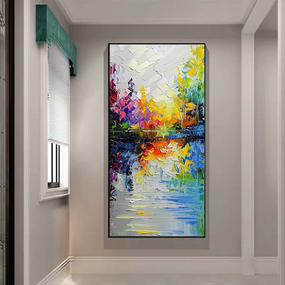 original scenery Abstract Handpainted Oil Painting On Canvas Home Room green