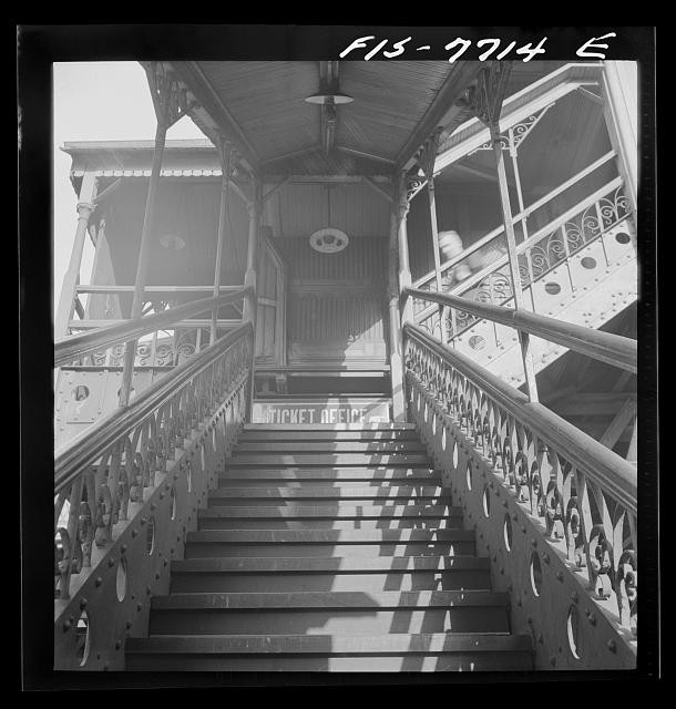 New York City NY 1942 Third Ave Elevated Railway 94th St Station Steps