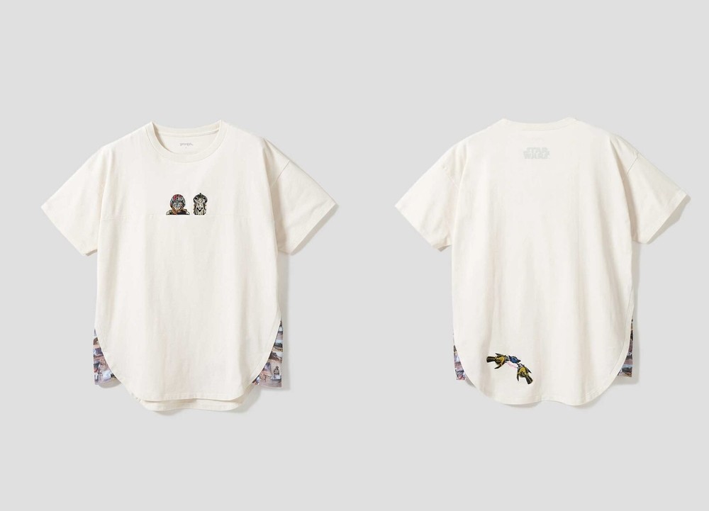 STAR WARS Graniph Podlace Side Gusset T-Shirt White Cotton Japan Limited Edition