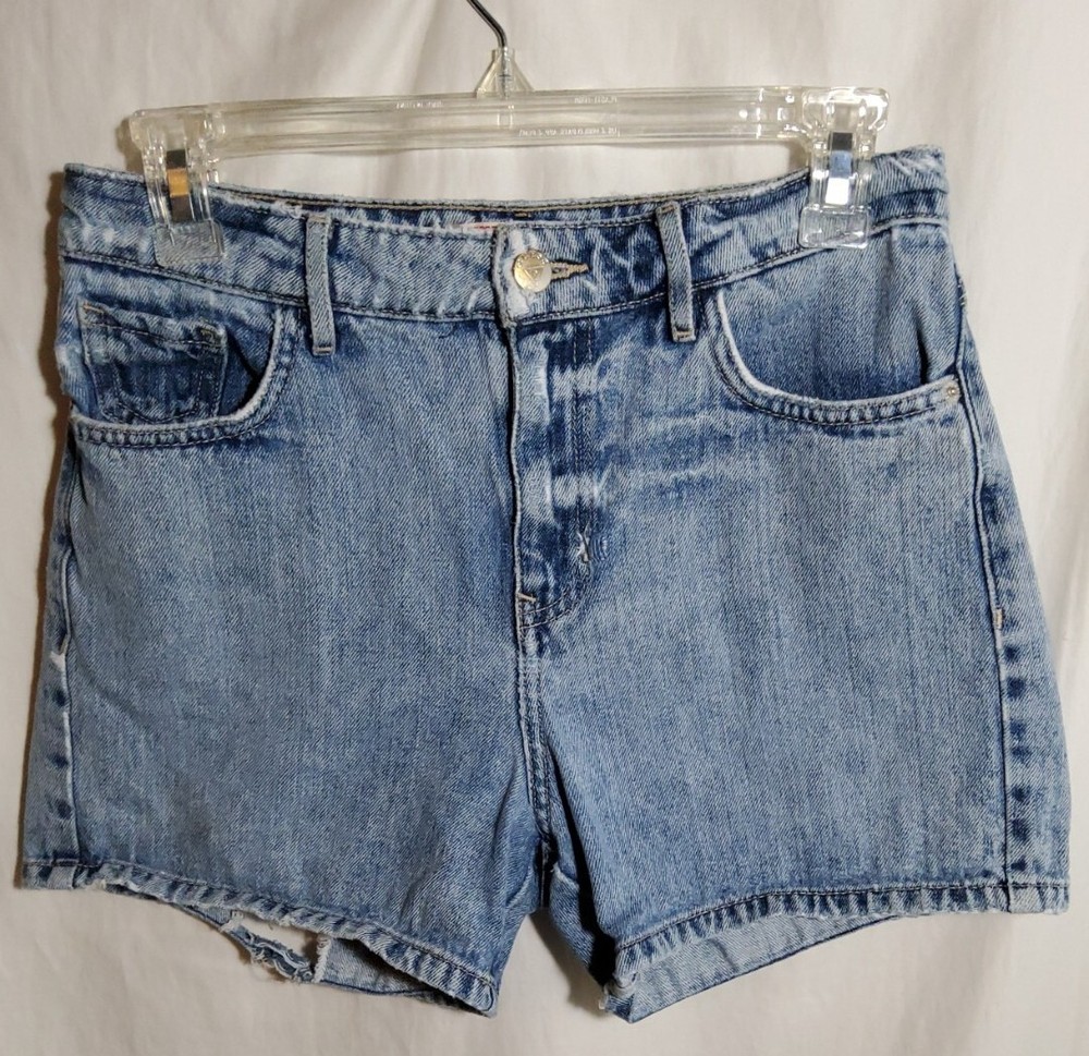Vintage Womens Guess Light Denim Jeans Shorts  Distressed Size 26