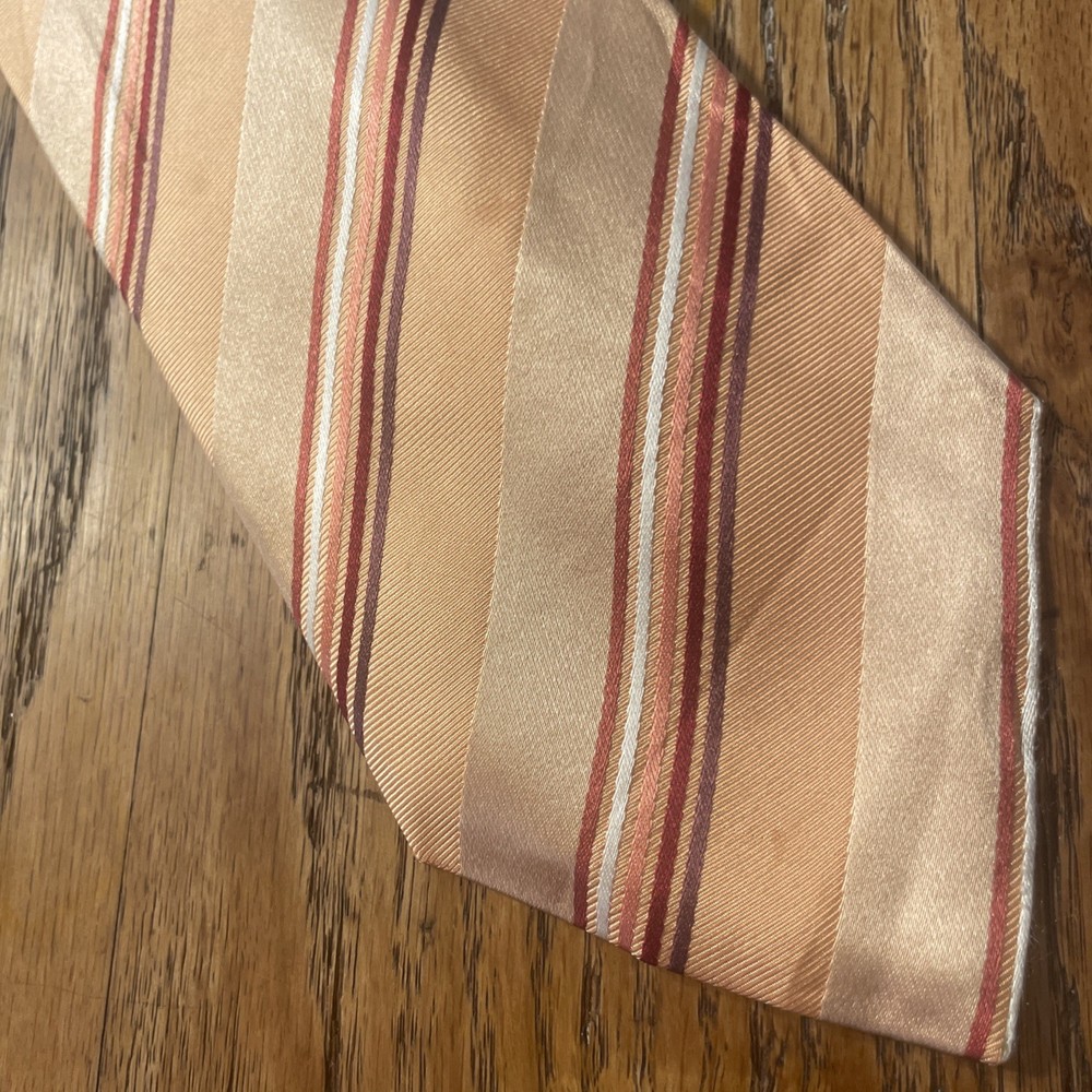 Vintage EUC Ermenegildo Zegna Striped Woven Silk Tie Men’s Necktie Made In Italy