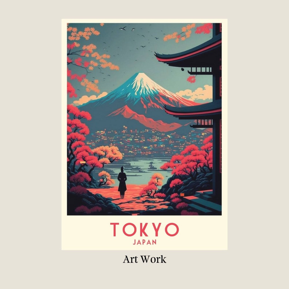 Tokyo Travel Print Tokyo Print Japan Home Decor Retro Wall Art Wedding Gift