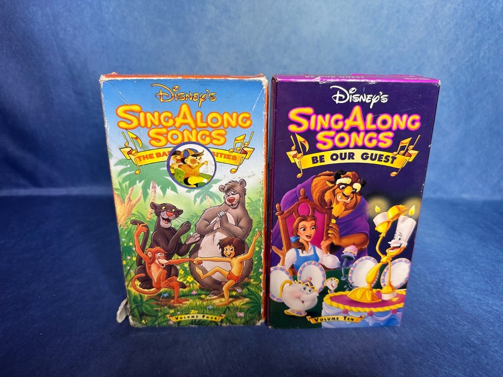 Disney Sing Along Songs VHS Tapes Collection Lot of 2: Vol 4 & Vol 10 - TESTED
