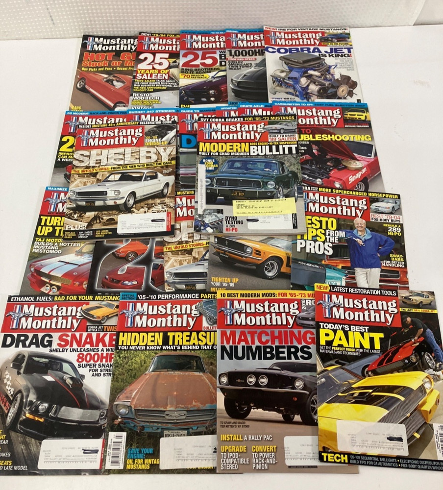 Mixed Lot of Over 20 Mustang Monthly Magazines Variety of Dates from 2001- 2011