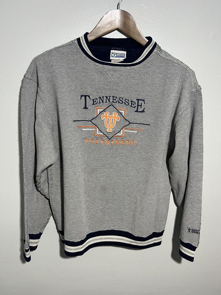 Tennessee Volunteers Sweatshirt Women Large Gray Crew Neck 90s Y2K Distressed