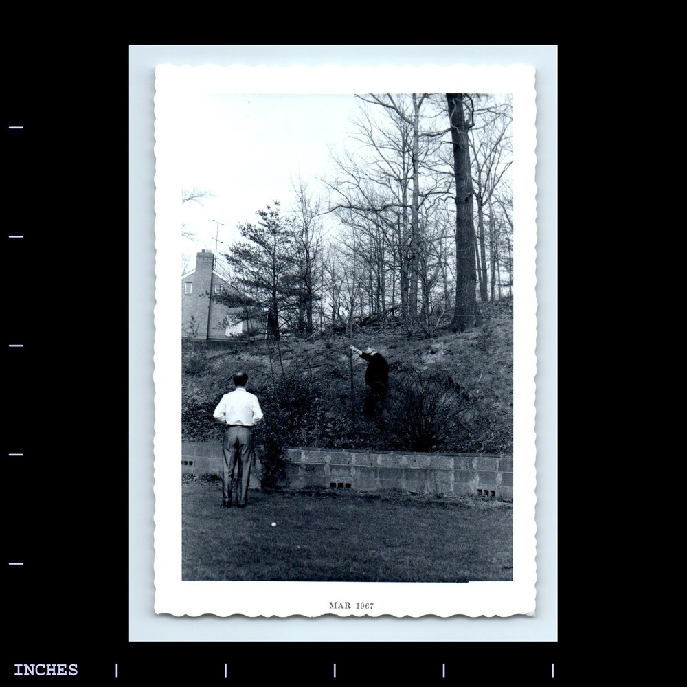 Old Vintage Photo MAN REAR VIEW FROM BEHIND LOOKING AWAY 1967