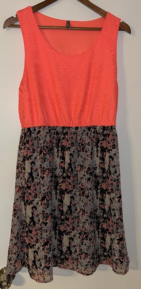 Vanity Women's Pink Coral Dress Size XL Super Cute