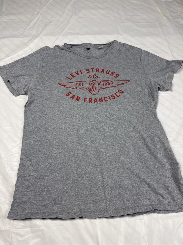 LEVI STRAUSS AND COMPANY LEVIS MENS Size M SHORT SLEEVE T SHIRT GRAY