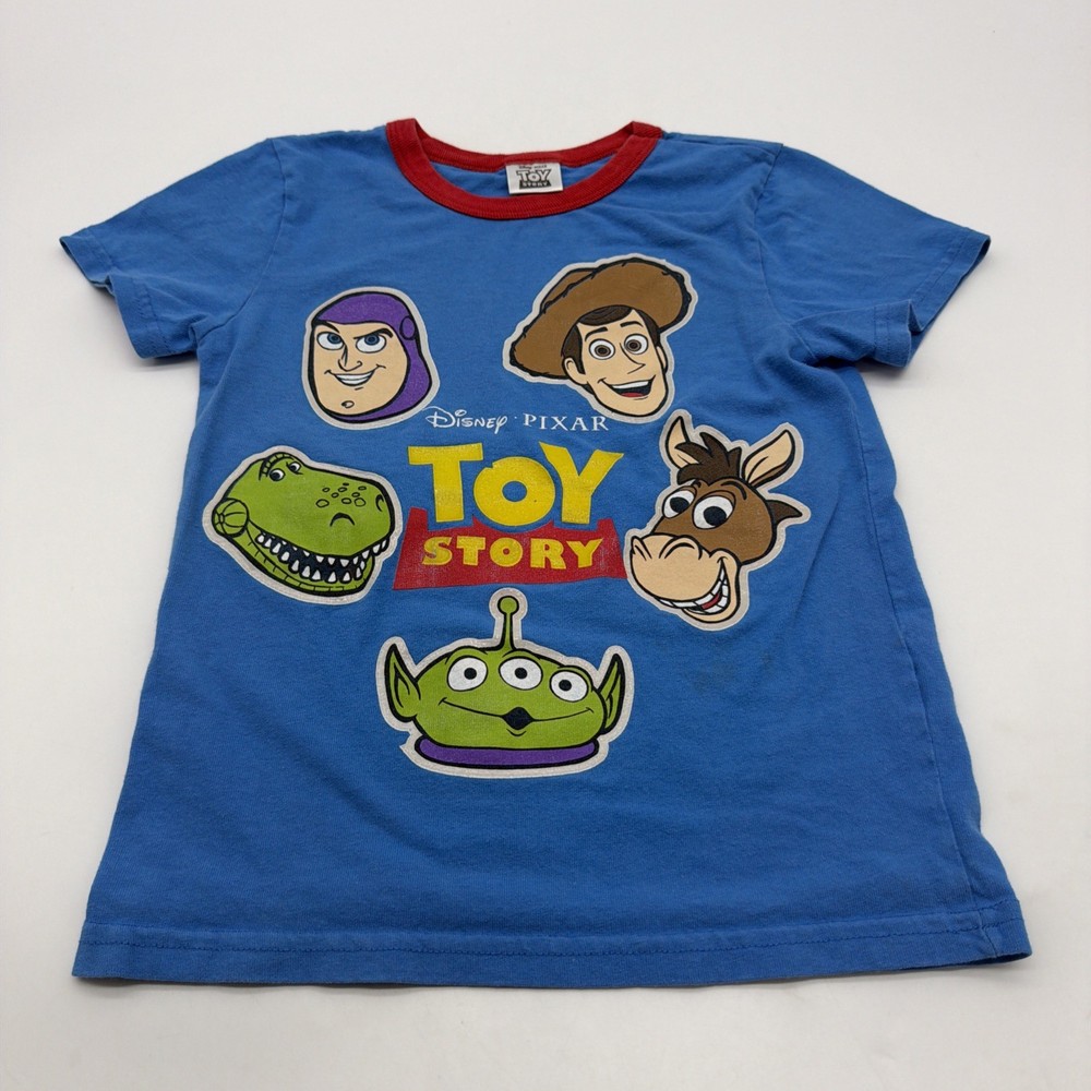 Disney Pixar Toys Story T-shirt Kids Boys Size 5/6 Y Blue Graphic Print .#45336