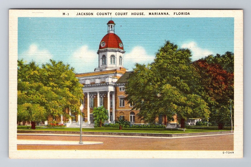 Marianna FL-Florida, Jackson County Court House, Antique, Vintage Postcard