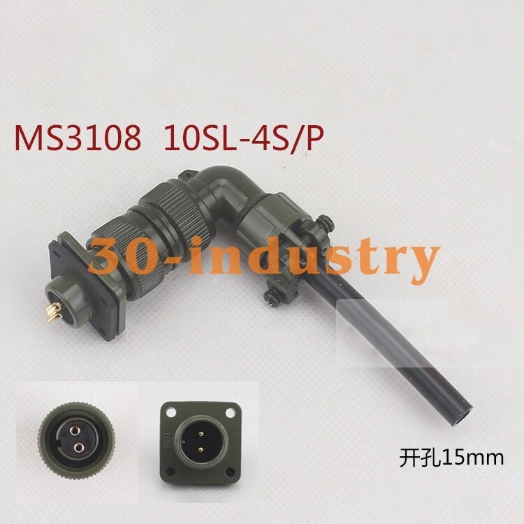 1PCS NEW FOR 2-pin Connector Elbow Aviation Plug MS3108A-10SL-4S/P