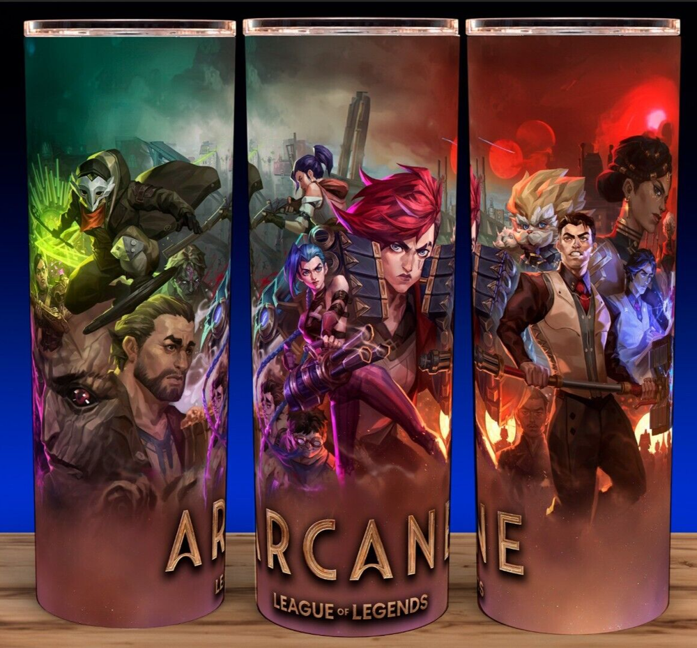 Arcane Collection League of Anime Legends Gamer Cup Mug Tumbler