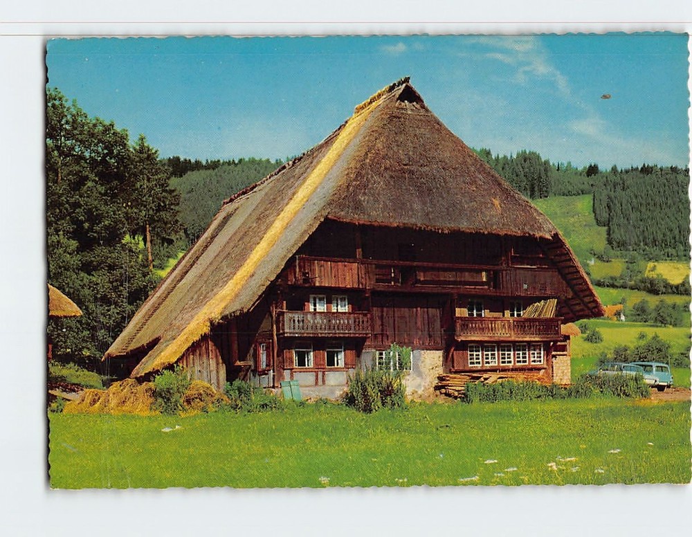 Postcard Black Forest house Germany