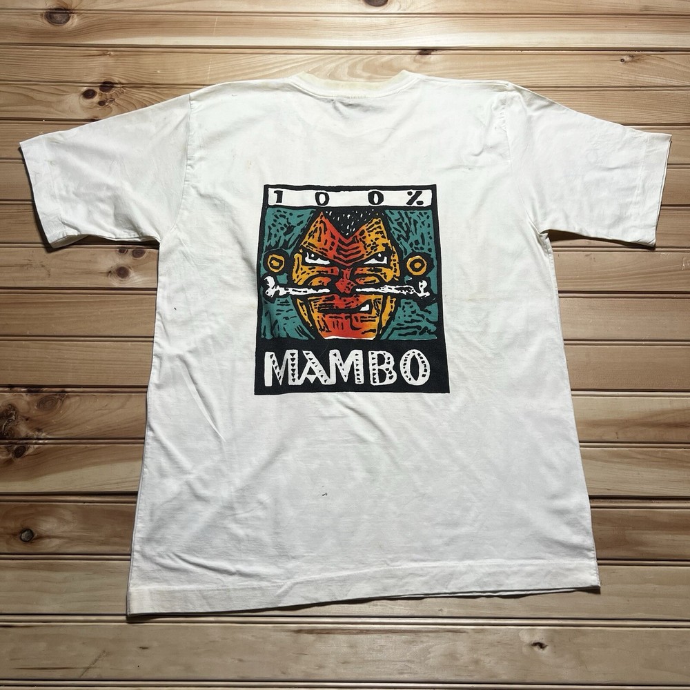 Vintage 90s 100% Mambo Nose Bone Graphic T-shirt Mens Size Large
