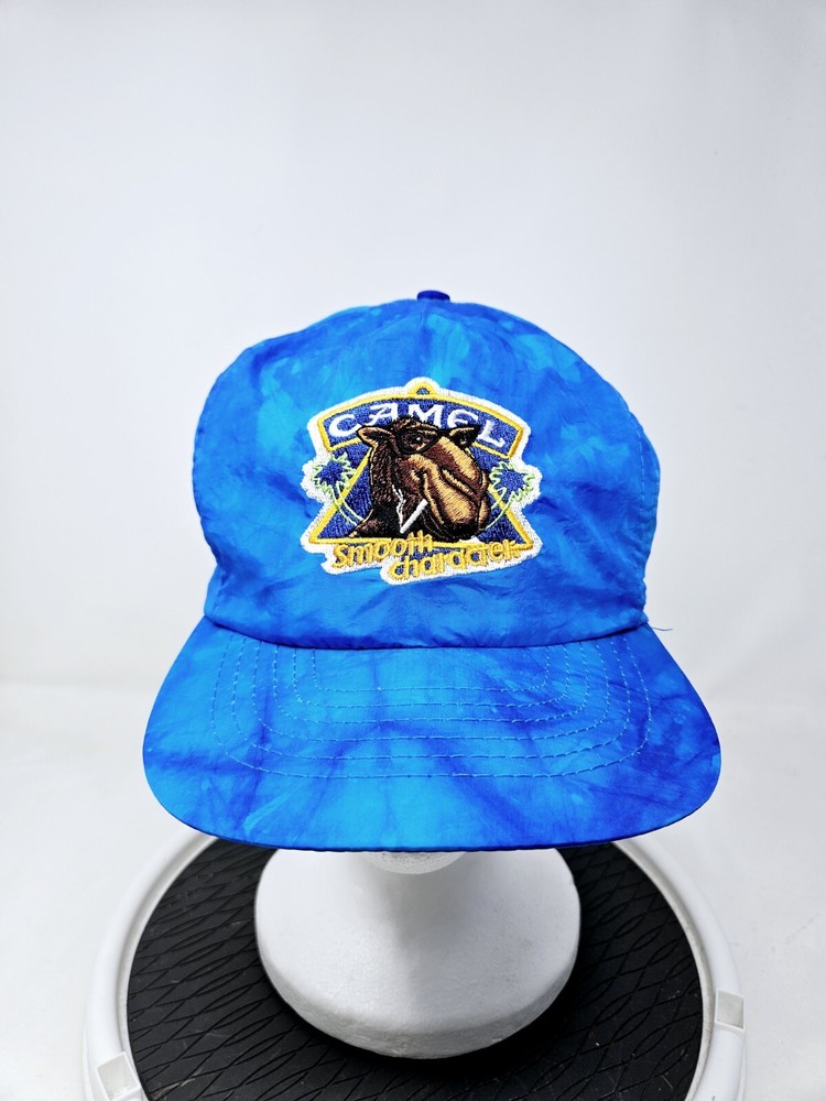 Vintage Camel Hat Cap Snap Back Cigarettes Smooth Character Nylon 90s Y2K Beach