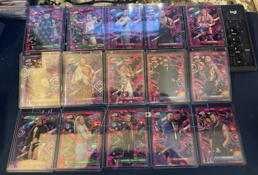 2026 Topps Chrome Cosmic WWE 40 Card Lot! #ed, Refractors, Nucleus, And Inserts.