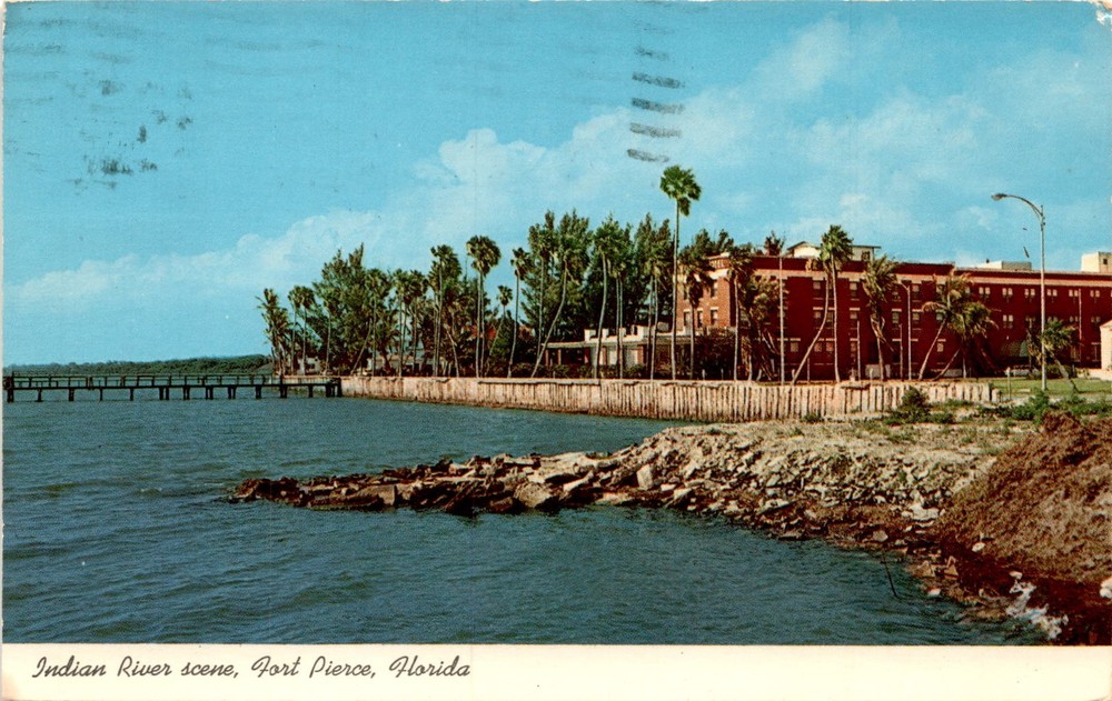 Indian River scene, Fort Pierce, Florida, Treasure Capital of Florida, Postcard