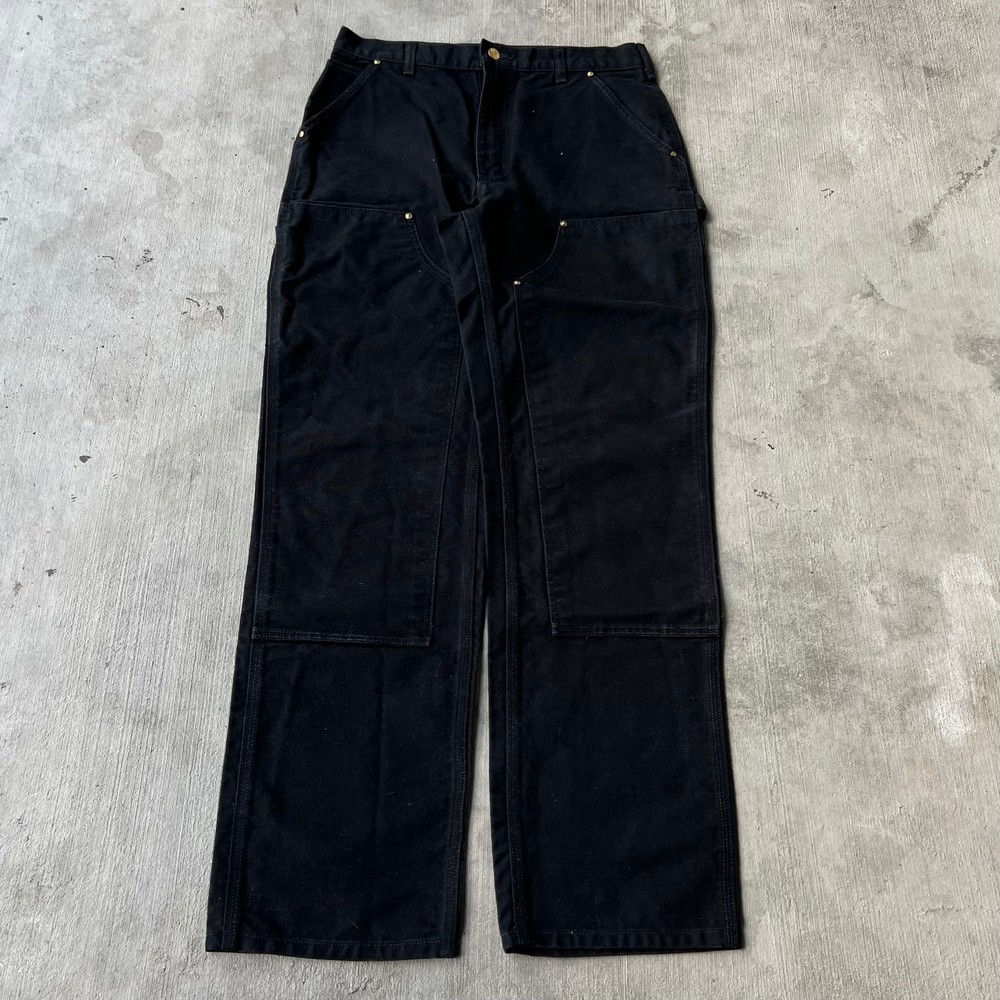 Vintage Carhartt Y2K Black Double Knee Carpenter Work Pants