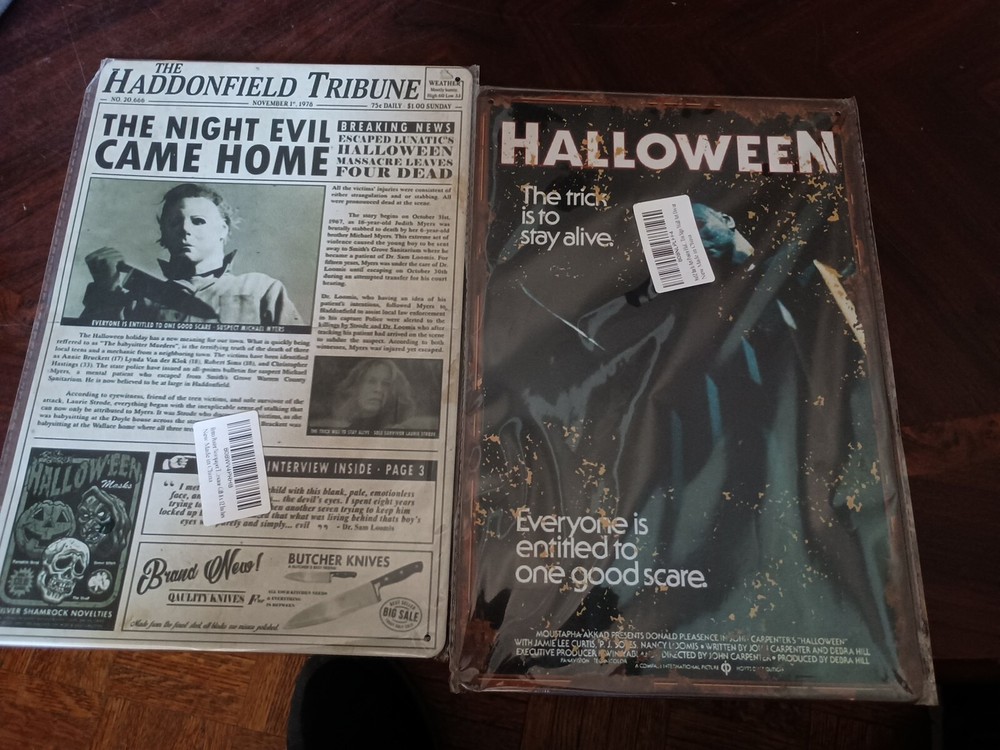 Halloween (1978) Metal Movie Poster Tin Sign Plaque Film 8