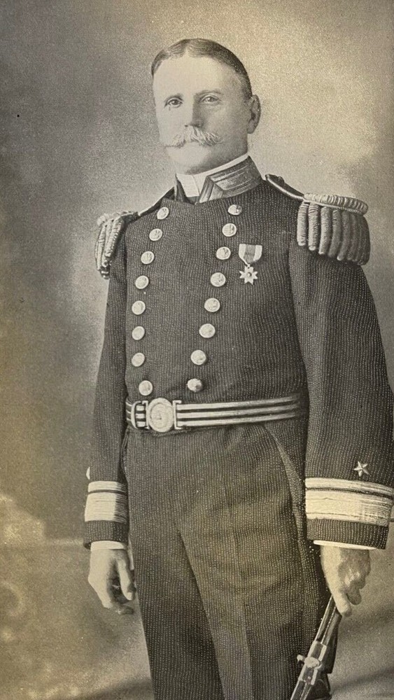 1898 Vintage Magazine Illustration Rear Admiral Joseph Nelson Miller