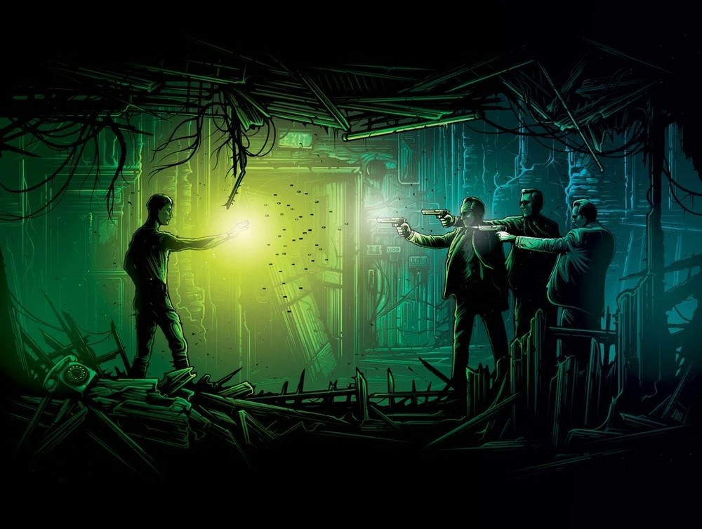 The Matrix by Dan Mumford x/50 Screen Print Giclee Movie Art Poster 24” x 18”Giclee Print, 24” x 18”, Limited Edition of 50