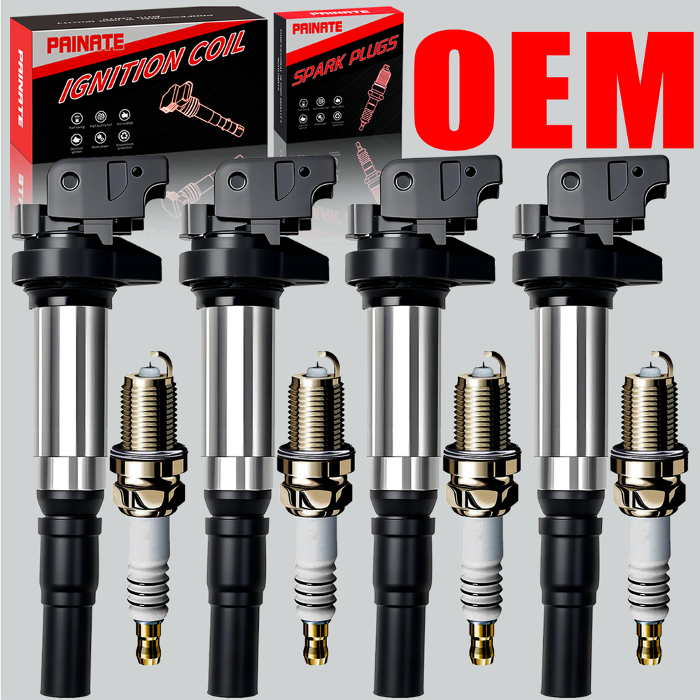 4X Brand OEM Ignition Coil & 4X Iridium Spark Plug For Mini Cooper 1.6L L4 UF598