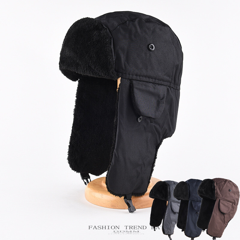 Winter Men's Waterproof Trapper Aviator Ski Hat with Earflaps