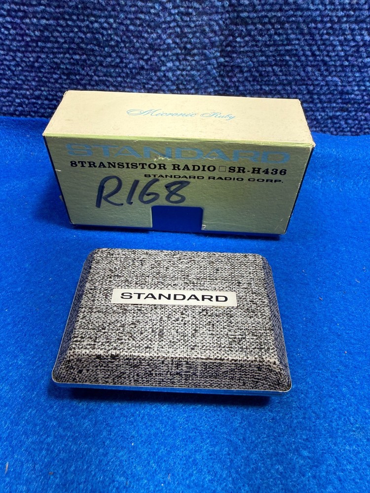 *Vintage Standard SR-H436 8 Transistor Radio Micronic Ruby w/ Box Japan Untested