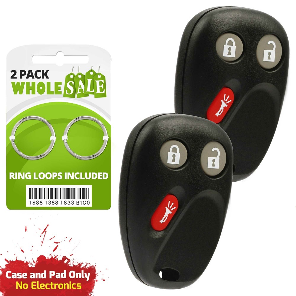 2 Replacement For 03 2004 2005 2006 Cadillac Escalade EXT ESV Key Fob Shell Case