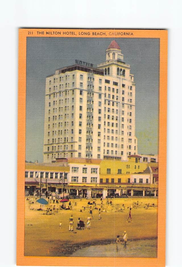 Postcard The Hilton Hotel Long Beach California USA