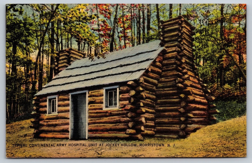 Postcard Continental Army Hospital Unit Jockey Hollow New Jersey