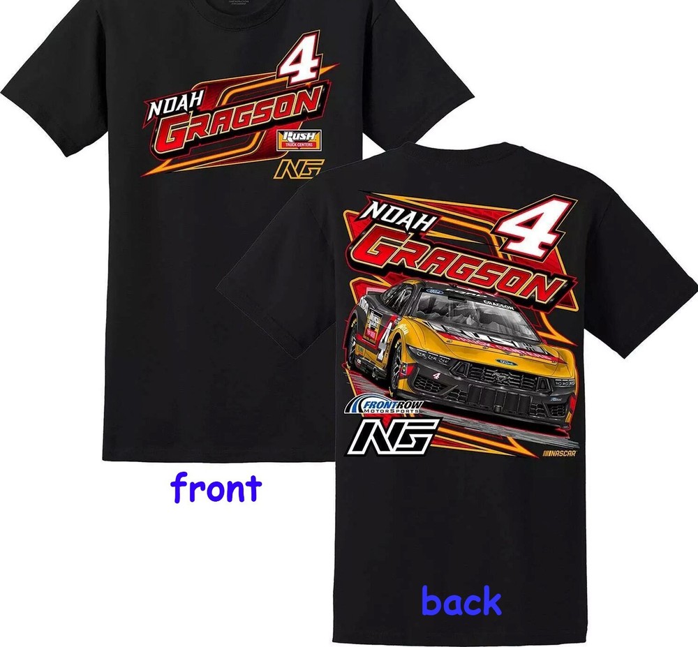 Noah Gragson 2025 Rush Truck Centers 4 Black T-Shirt