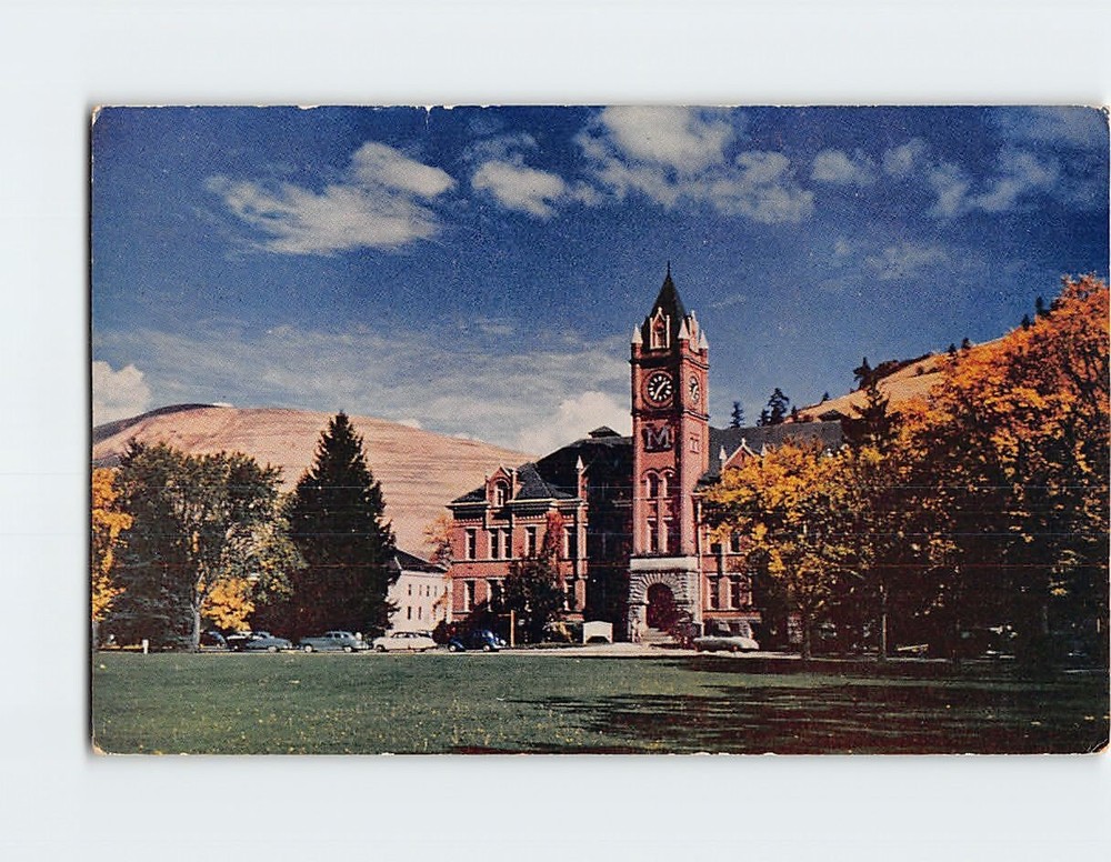 Postcard University Hall Montana State University Missoula Montana USA