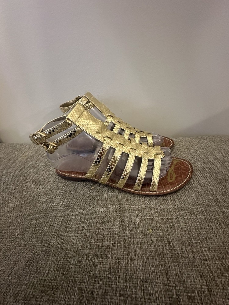 Sam Edelman Women’s Gold Gladiator Sandals Size 8