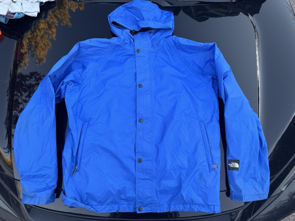 The North Face Goretex Rain Jacket Mens Large Blue Vintage 90s USA Hiking
