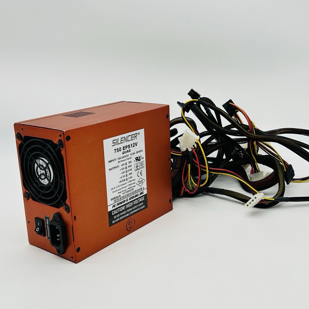 PC Power & Cooling Silencer 750W ATX PSU CrossFire EPS12V Quad Orange