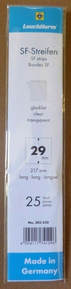 LIGHTHOUSE STAMP MOUNTS CLEAR Pack 25 Strips 217mm x 29mm - Ref. No. 303 820