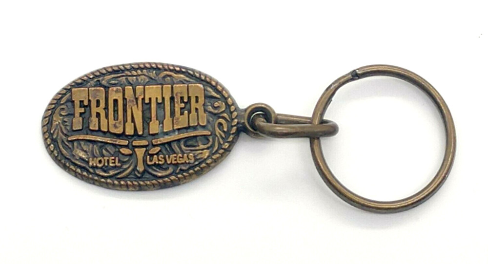 Vintage Frontier Hotel Casino Las Vegas Nevada Gambling Keychain Keyring