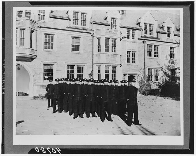Photo:Naval Cadets at Stone Building 1940s