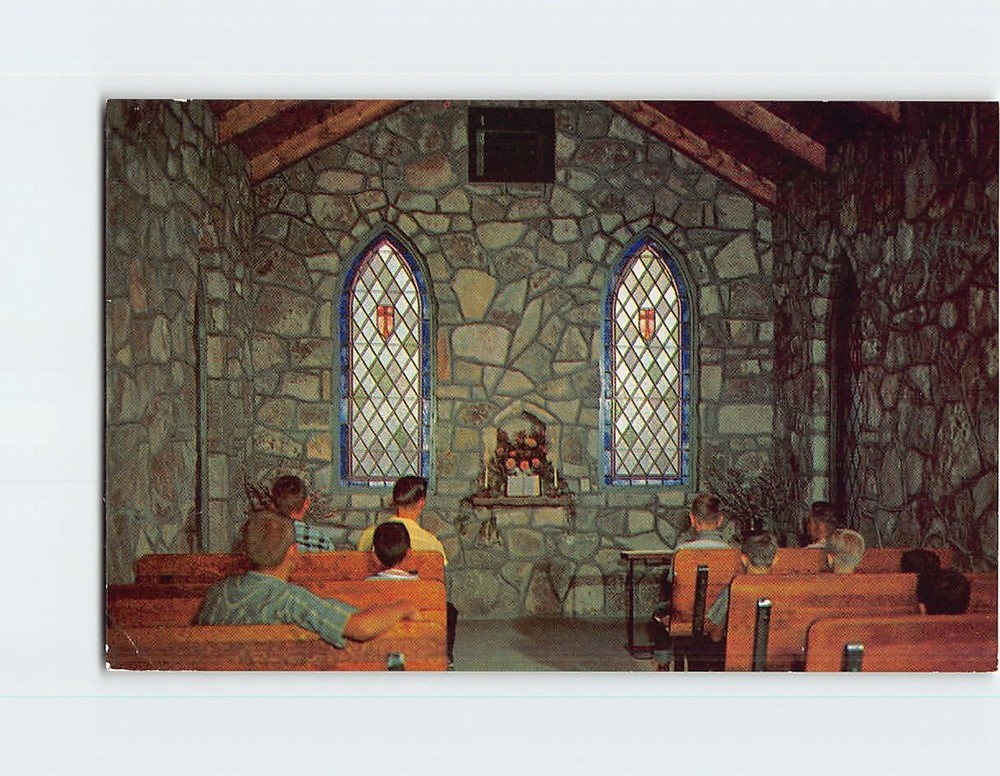 Postcard Interior Chapel on the Hill San Angelo Texas USA