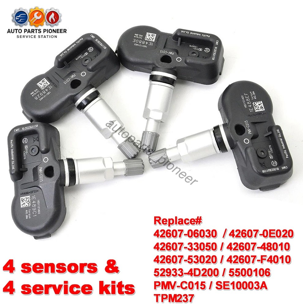 Set Of 4 315MHz/433MHz for TOYOTA Camry RAV4 Tacoma TPMS Tire Pressure Sensor