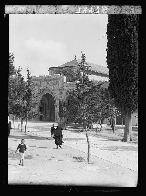 Jerusalem Palestine 1930s al-Aqsa Mosque Dome of the Rock Gate Gardens