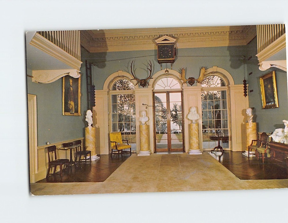 Postcard Entrance Hall Monticello Home of Thomas Jefferson Charlottesville VA