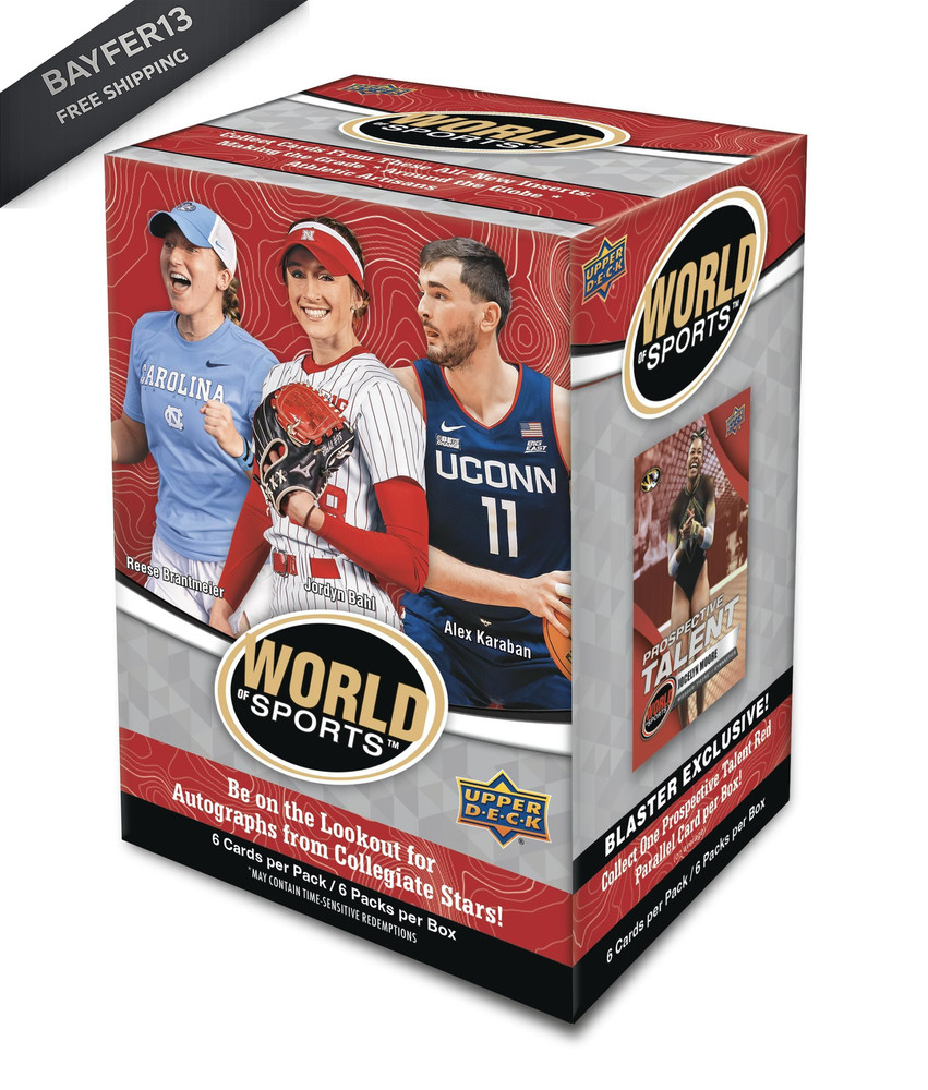 Upper Deck World of Sports Volume 1 Blaster Box 1.33425 cubic inches, Multi