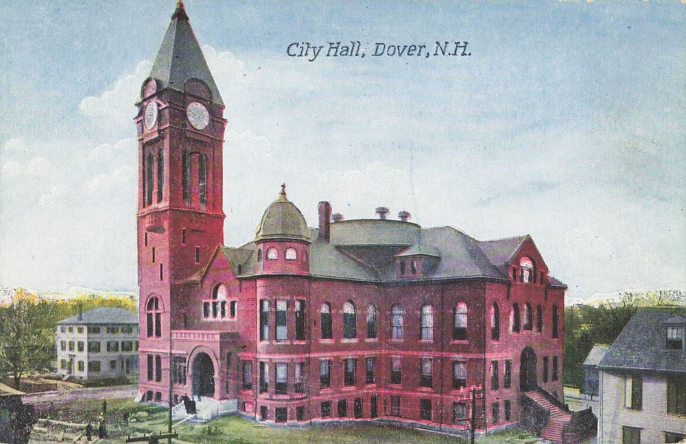 Postcard City Hall Dover New Hampshire