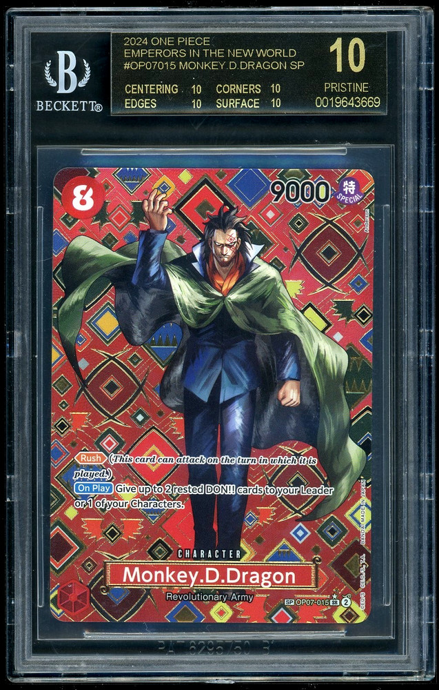 2024 One Piece Monkey.D.Dragon SP Emperors in the New World BGS 10 Black LabelRCH IS ACCEPTING CONSIGNMENTS! UP TO 95% PAYOUTS!